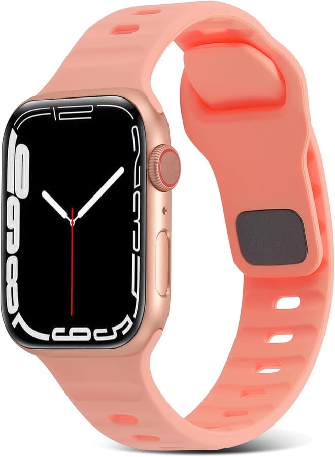 Next Next Store Compatible with iWatch Band 42mm 44mm 45mm 49mm Women Men, Silicone Wavy Sport Strap Compatible with iWatch Series Ultra/Ultra2/Series 1/2/3/4/5/6/7/8/9 SE