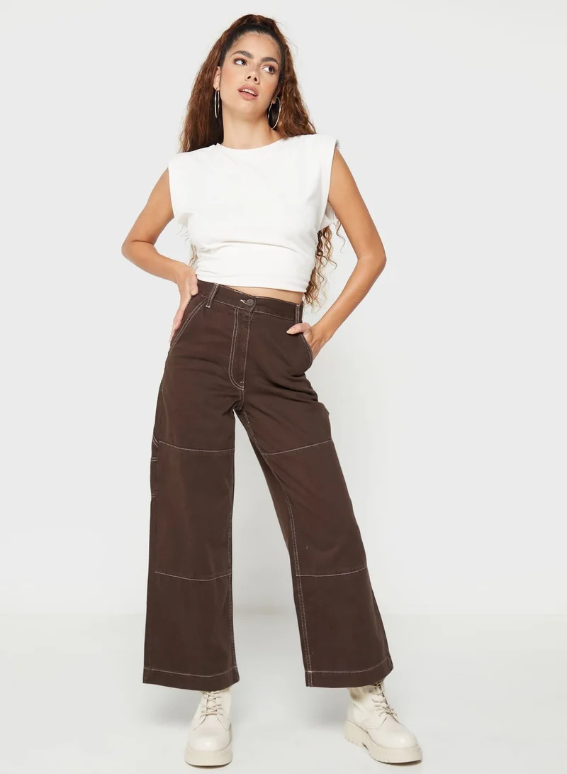 Topshop Petite High Waist Pyjama