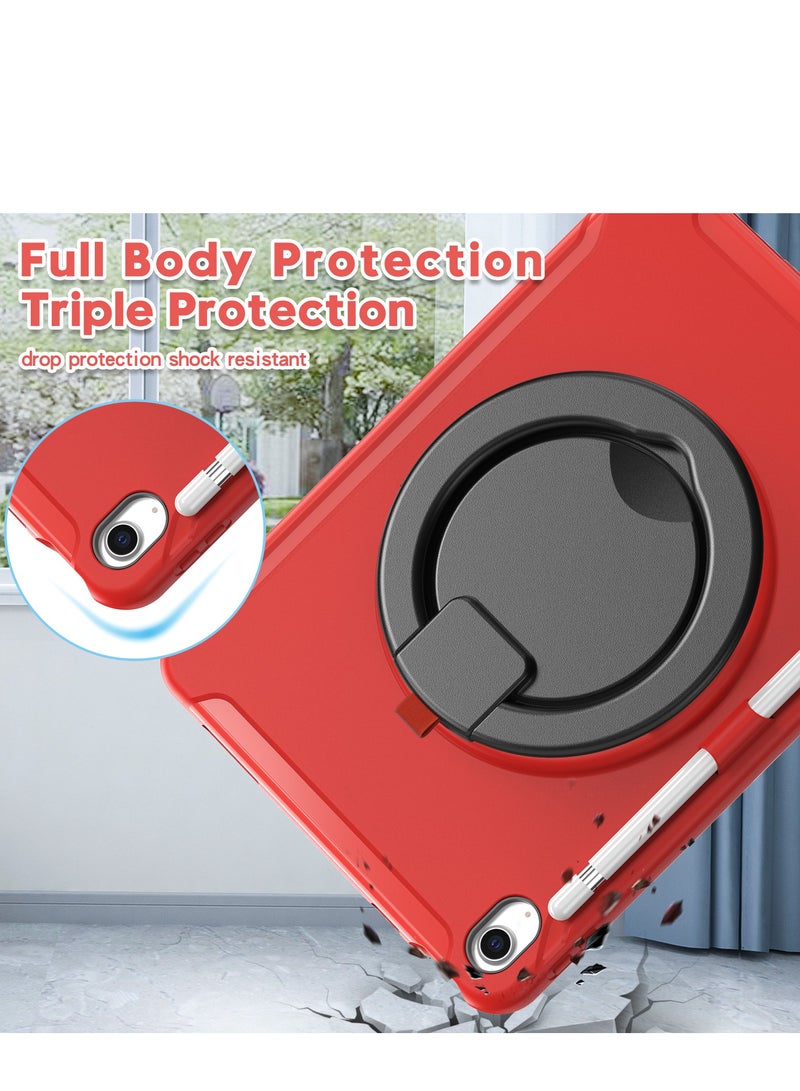 GULFLINK Rugged Heavy Duty Protective Case with Rotating Stand for ipad 10th 10.9 inch 2022（A2757/A2777）Red - Image 3
