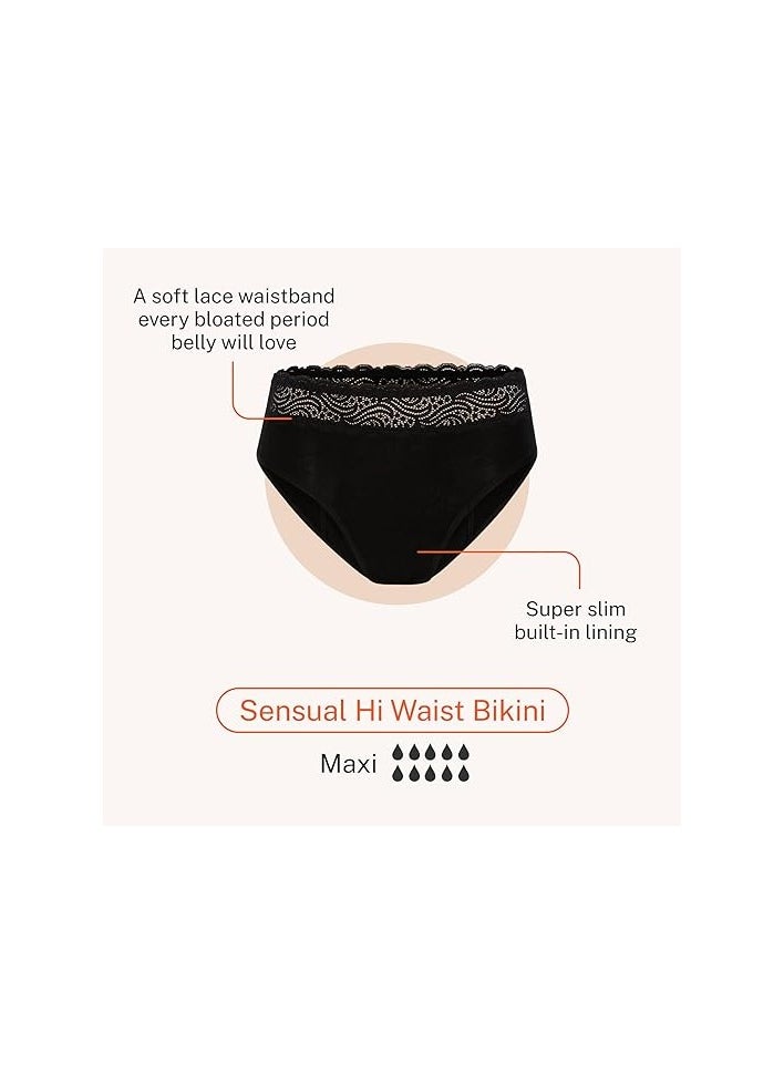 Modibodi - Sensual Hi-Waist Bikini - Maxi Absorbency - Period Protection Underwear for Women - Image 1