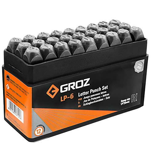 GROZ Letter Stamp Set with Induction Hardened Ends| Ideal for Permanent Imprints on Metals, Wood, Leather, Clay, Plastic etc.| Carbon Steel Construction| Comes in Plastic Case |Stamp Size:6 mm| LP/6 - Image 3