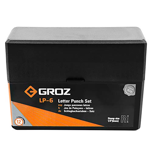 GROZ Letter Stamp Set with Induction Hardened Ends| Ideal for Permanent Imprints on Metals, Wood, Leather, Clay, Plastic etc.| Carbon Steel Construction| Comes in Plastic Case |Stamp Size:6 mm| LP/6 - Image 2