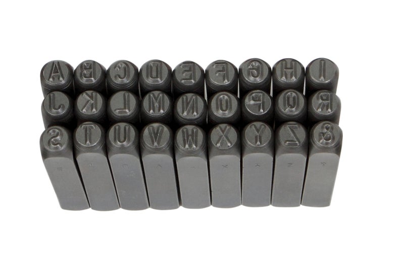 GROZ Letter Stamp Set with Induction Hardened Ends| Ideal for Permanent Imprints on Metals, Wood, Leather, Clay, Plastic etc.| Carbon Steel Construction| Comes in Plastic Case |Stamp Size:6 mm| LP/6 - Image 5