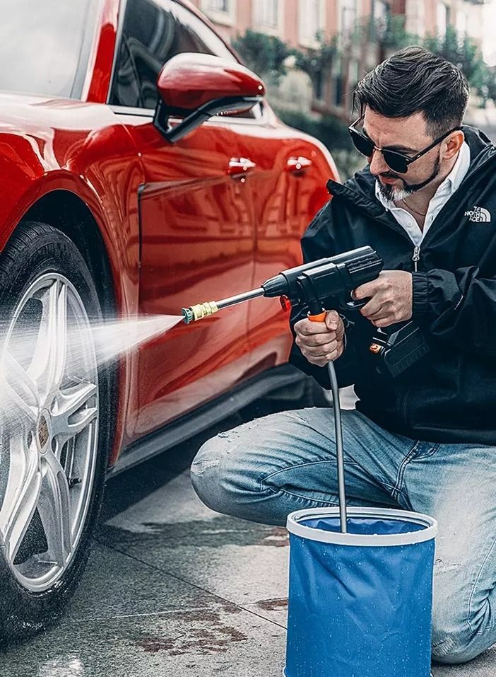 YQbest Portable Professional car wash water gun wireless 30000mAh jet foam washing Washer High Pressure Machine - Image 1