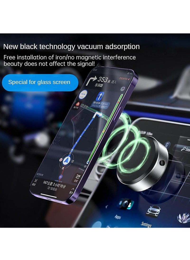 MOCOM Electric Suction Cup Phone Mount Vacuum Suction Phone Holder Intelligent Car Mount Mobile Phone Holder Magnetic Universal Adsorption Bracket Vacuum Adsorption Stable Magnetic Car Suction Cup Holder  - Image 2