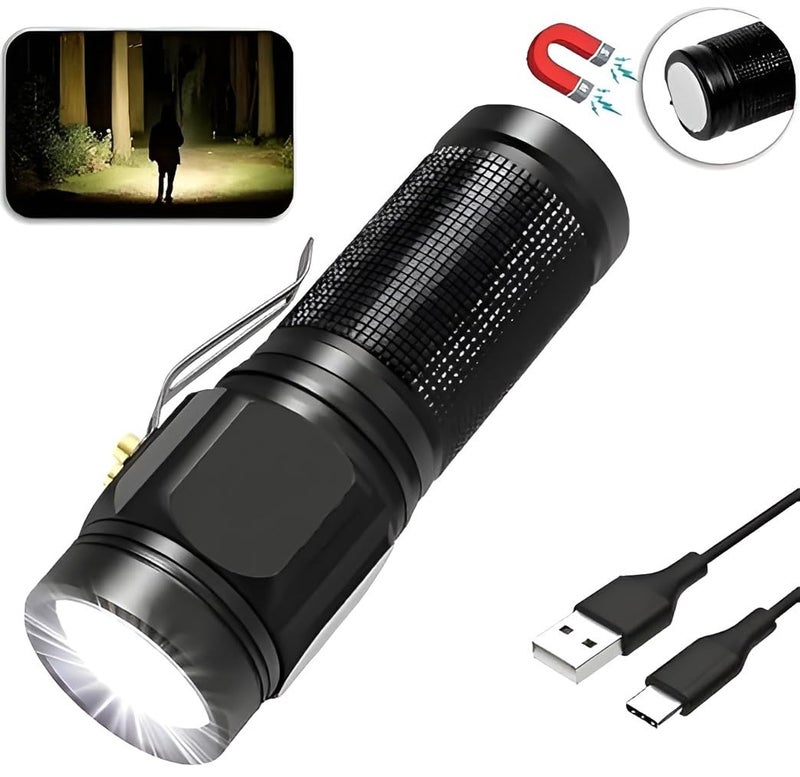 Cloudzy Torch Light Lantern High Power Long Distance Rechargeable Flashlight Handheld Spotlight for Camping Hiking Waterproof Emergency Outdoor Lights Bright Adjustable Focus Style 2 Pack of 1 - Image 1