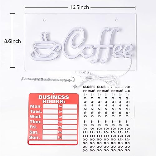 JFLLamp Coffee Neon Signs for Wall Decor Led Lights for Coffee Bar Led Sign Room Decor Aesthetic Suitable for Living Room Bistro Cafe Shop Man Cave Party Christmas Halloween 5V Usb Power - Image 2