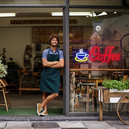 JFLLamp Coffee Neon Signs for Wall Decor Led Lights for Coffee Bar Led Sign Room Decor Aesthetic Suitable for Living Room Bistro Cafe Shop Man Cave Party Christmas Halloween 5V Usb Power - Image 4
