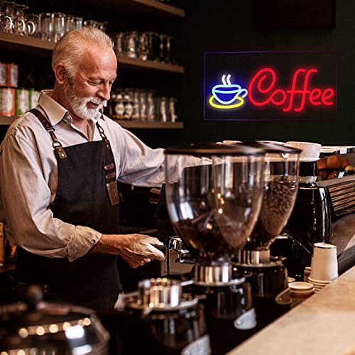JFLLamp Coffee Neon Signs for Wall Decor Led Lights for Coffee Bar Led Sign Room Decor Aesthetic Suitable for Living Room Bistro Cafe Shop Man Cave Party Christmas Halloween 5V Usb Power - Image 5