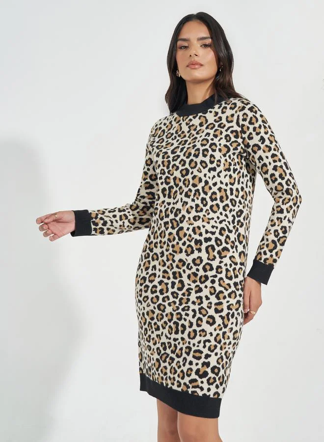 Styli Leopard Print Dress