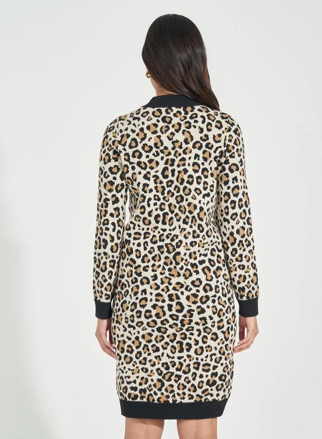 Styli Leopard Print Dress
