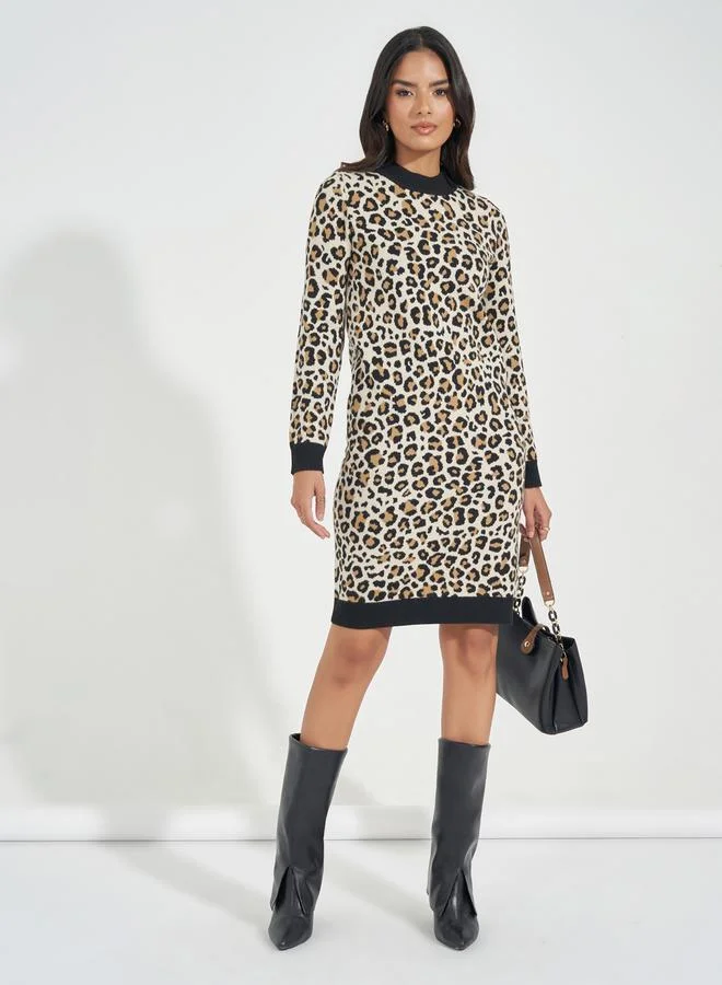 Styli Leopard Print Dress