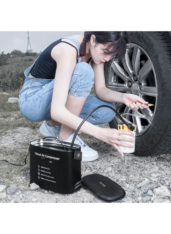 70 Miles. 70-mile Car Air Pump, Preset Tire Pressure, Digital Display Portable Tire Inflator, Smart Touch Control, Air Pump - Image 2