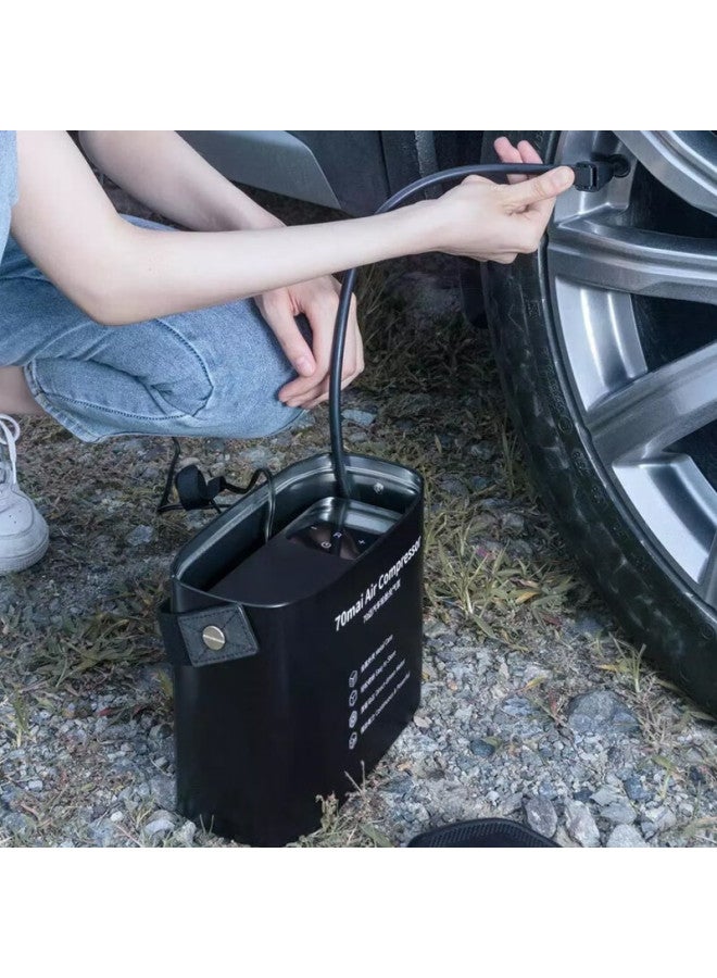 70 Miles. 70-mile Car Air Pump, Preset Tire Pressure, Digital Display Portable Tire Inflator, Smart Touch Control, Air Pump - Image 3