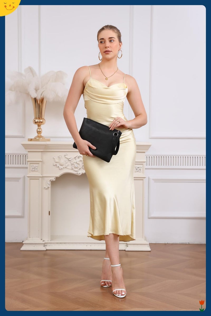 ruizedidi Clutch Purses for Women Evening Bag Women's Handbags Purse Trendy Designer Wedding Pu Leather Wristlet brown - Image 4