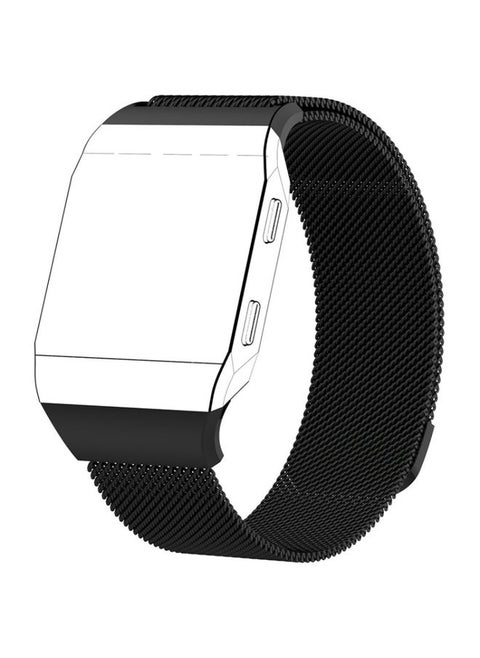 Replacement Strap For FITBIT Ionic Milanese Watch Band, Small Size : 20.6X2.2cm Black