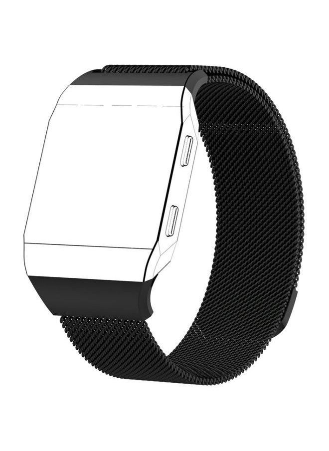 Generic - Replacement Strap For FITBIT Ionic Milanese Watch Band, Small Size : 20.6X2.2cm Black - Image 1