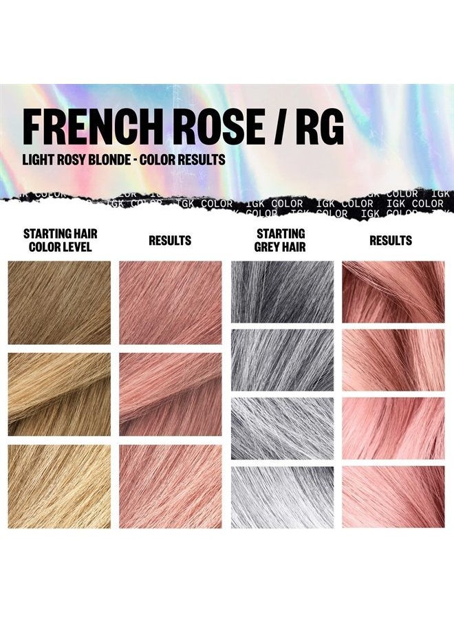 iGK Permanent Color Kit FRENCH ROSE - Light Rosy Blonde RG | Easy Application + Strengthen + Shine | Vegan + Cruelty Free + Ammonia Free | 4.75 Oz  - Image 2