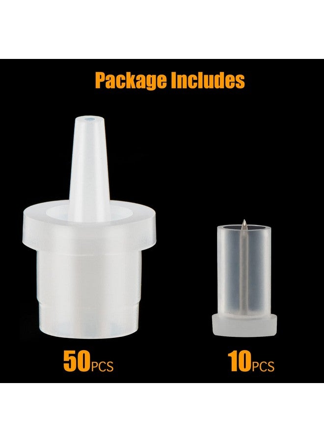 ekysso 60 Pieces Lash Glue Bottle Replacement Lash Glue Bottle Nozzle Caps Lash Glue Nozzle Tips Eyelash Glue Bottle Plug Mouth Tips Lash Glue Bottle Pins Lash Extension Supplies - Image 2