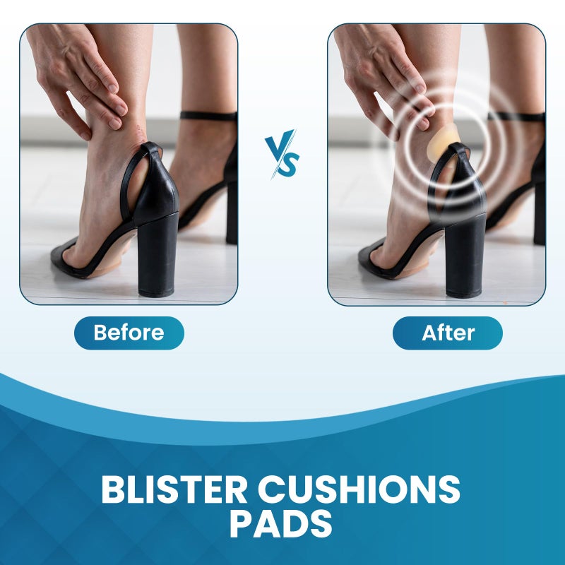 Kimihome Gel Blister Bandages - 21 PCS Hydrocolloid Bandages for Feet, Blister Cushions Pads for Prevention Recovery, Water Resistant Adhesive Bandages for Heel, Toes, Daily & Travel Essentials (Variety Pack) - Image 4