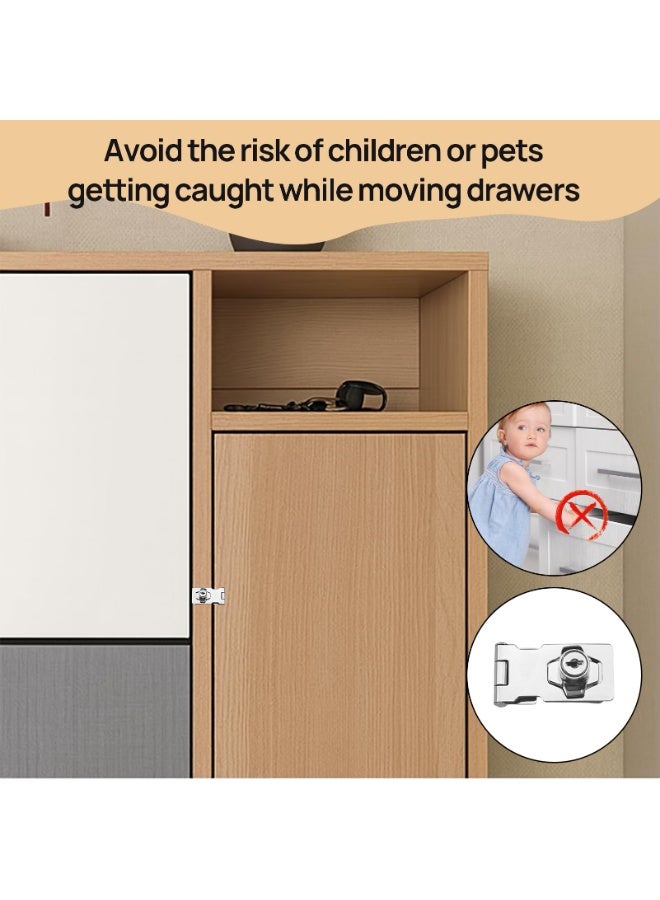 سونسر 1 مجموعة قفل الباب ، قفل 2.5 بوصة لباب غرفة النوم بمشبك والتيلة الثقيلة الباب قفل مع أقفال المفاتيح وزر التدوير ، أقفال خزانة للخزائن بوابة درج الخزانة - Image 5