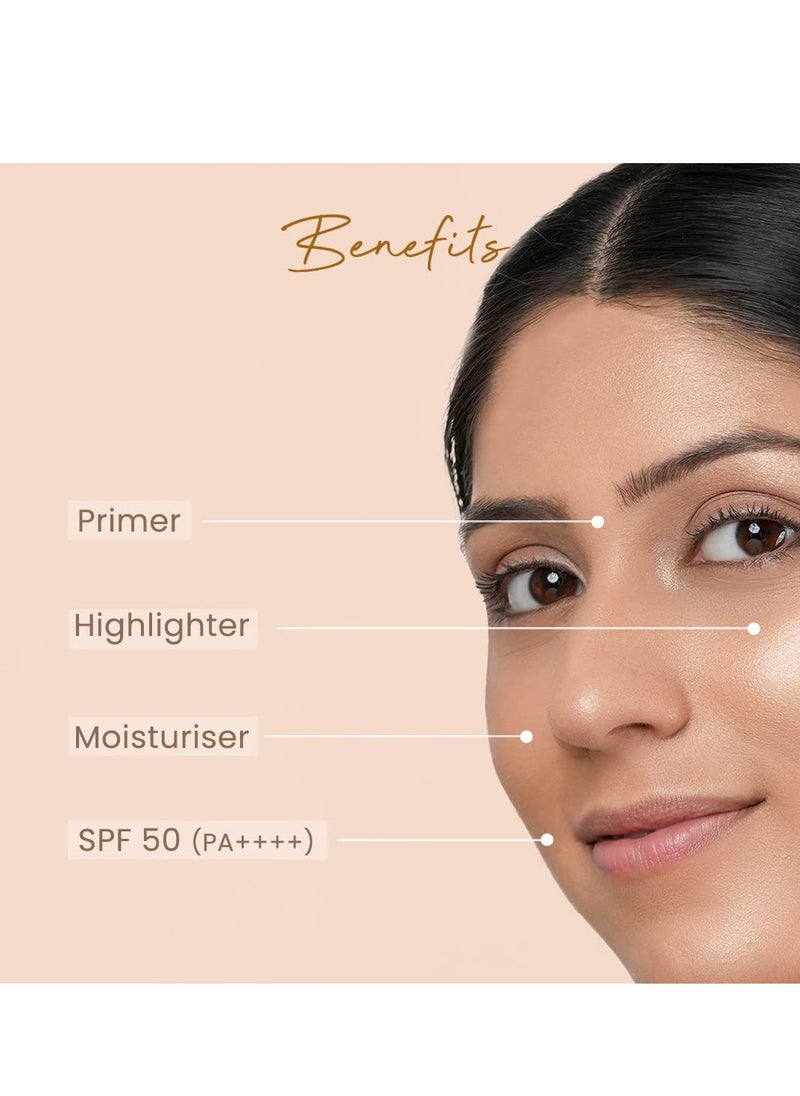 Earth Rhythm Multipurpose Cream Spf 50 Used As Moisturizer Primer And Highlighter 40ml