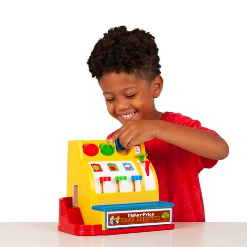 Basic Fun Fisher-Price Classics - Retro Cash Register - Great Pre-School Gift for Girls and Boys, Kids and Toddlers, Birthday Gift, Christmas, Holiday, Ages 2+ - Image 4