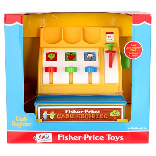 Basic Fun Fisher-Price Classics - Retro Cash Register - Great Pre-School Gift for Girls and Boys, Kids and Toddlers, Birthday Gift, Christmas, Holiday, Ages 2+ - Image 2