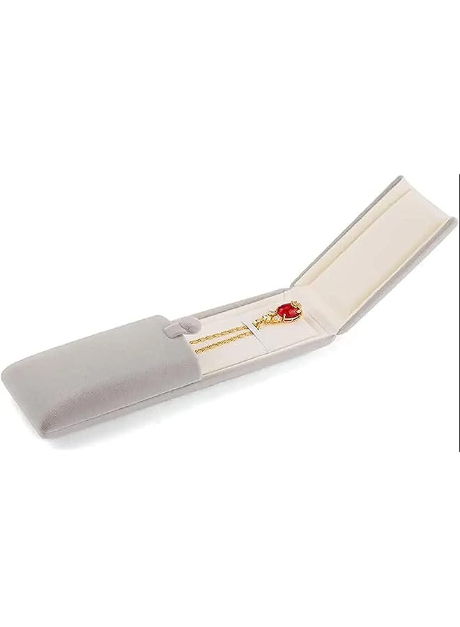 IAF Long Chain Necklace Couple Proposal Engagement Pendant Bracelet Display Storage Case Boxes Premium Jewelry Gift Box for Wedding Anniversary - Image 1