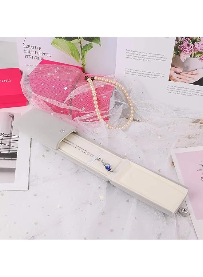 IAF Long Chain Necklace Couple Proposal Engagement Pendant Bracelet Display Storage Case Boxes Premium Jewelry Gift Box for Wedding Anniversary - Image 3