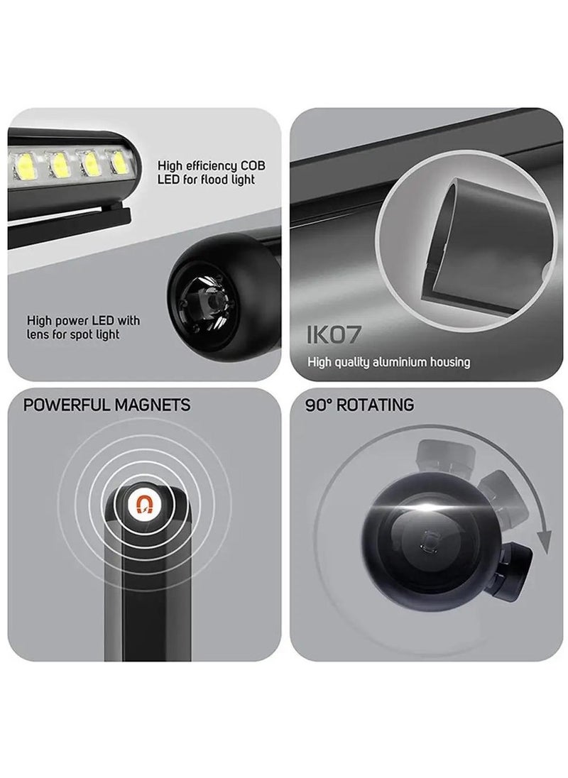 Generic - Rechargeable Magnetic Flashlight, Mini LED Flashlight with USB-C Charger, Water Resistant - Image 1