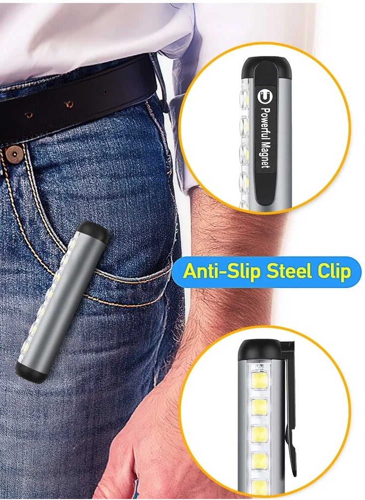 Generic - Rechargeable Magnetic Flashlight, Mini LED Flashlight with USB-C Charger, Water Resistant - Image 1