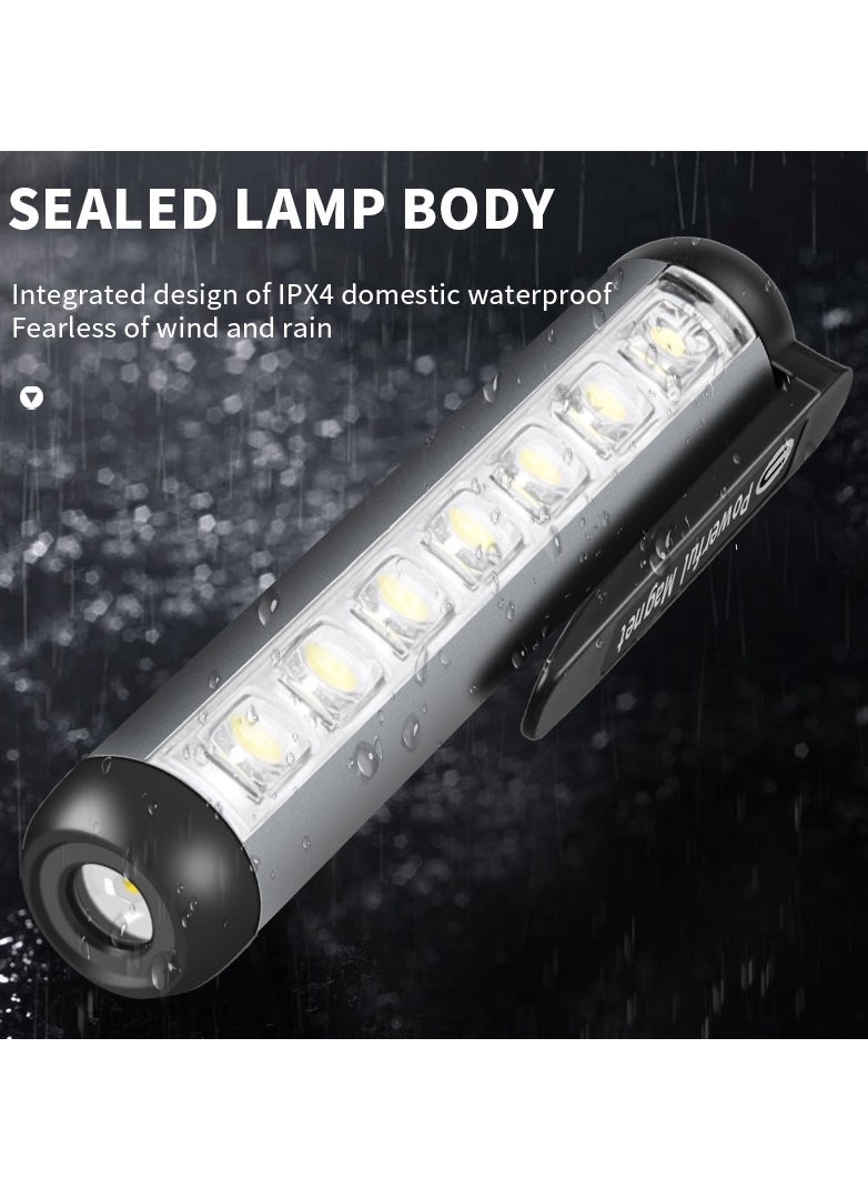 Generic - Rechargeable Magnetic Flashlight, Mini LED Flashlight with USB-C Charger, Water Resistant - Image 1