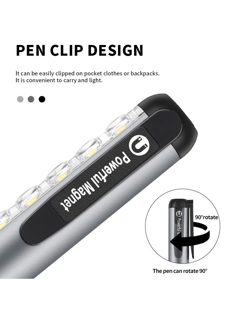 Generic - Rechargeable Magnetic Flashlight, Mini LED Flashlight with USB-C Charger, Water Resistant - Image 1