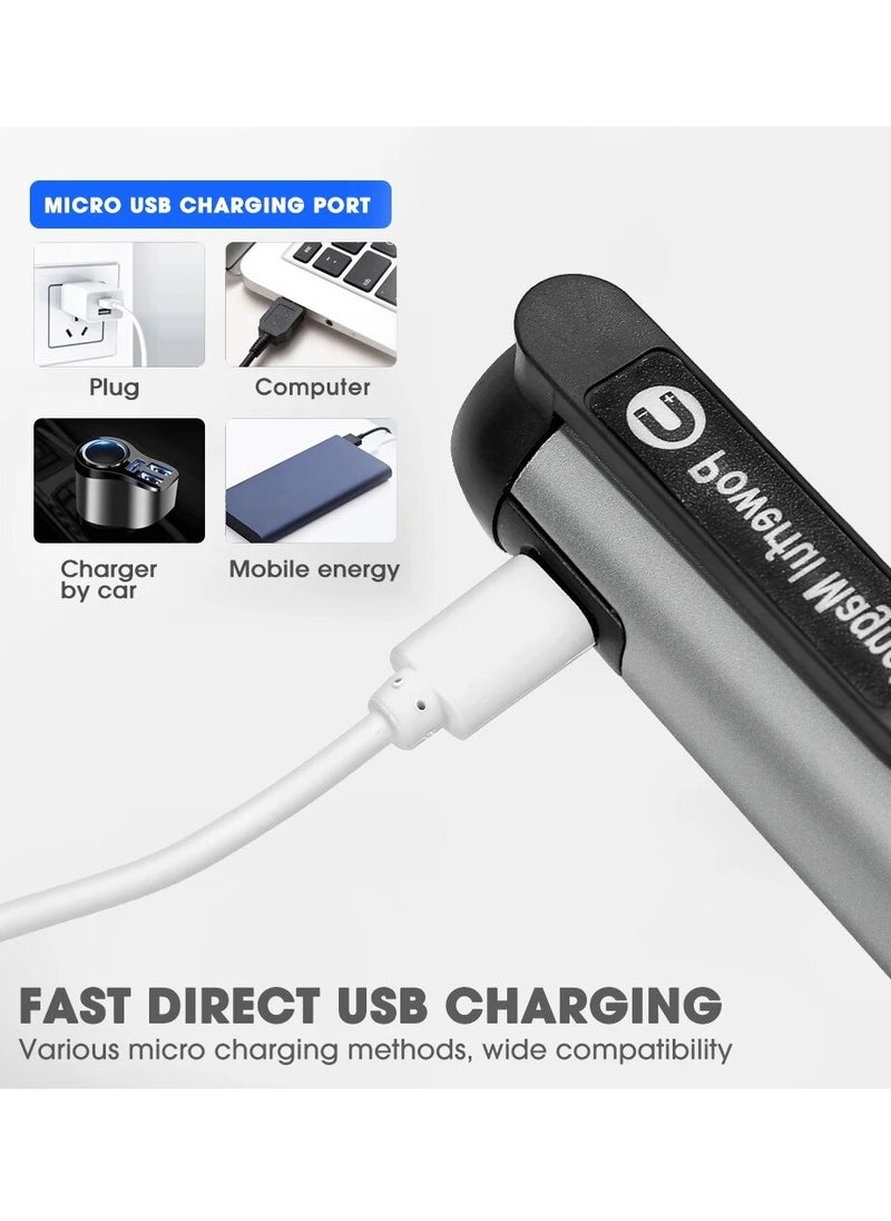 Generic - Rechargeable Magnetic Flashlight, Mini LED Flashlight with USB-C Charger, Water Resistant - Image 1