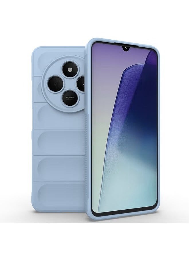 Premium Protection Back Silicone Case Compatible with Xiaomi Redmi 14C 4G/Redmi A4 5G/Poco C75 5GMagic Shield Shockproof Case with Camera Protection (Baby blue)