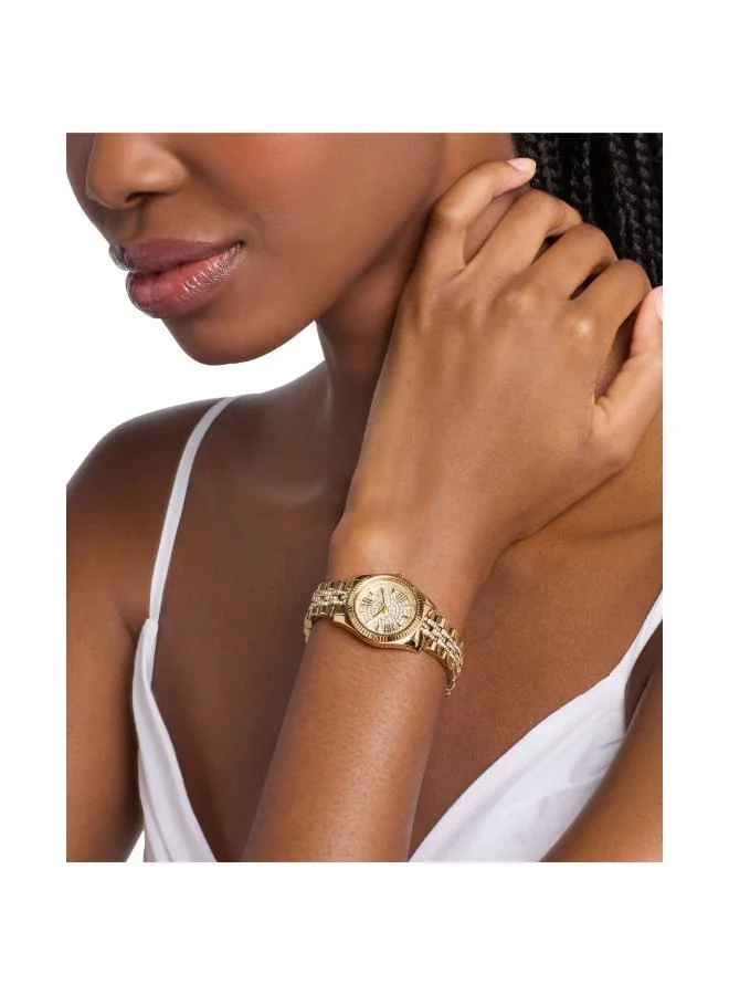 Michael Kors MK7575 Analog Watch with Gold Plated Metal Bracelet