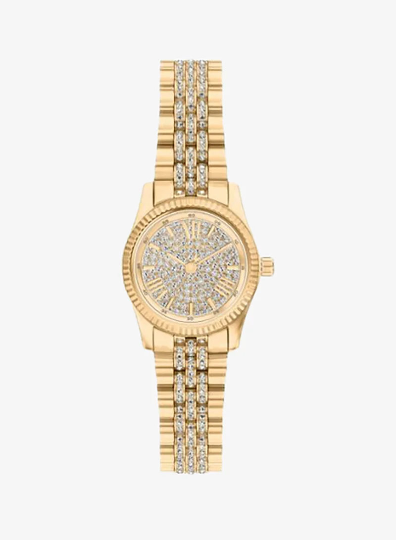 Michael Kors MK7575 Analog Watch with Gold Plated Metal Bracelet