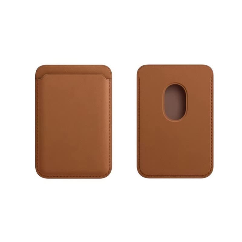 Captese Faux Leather Unisex MagIT Wallet Pouch, Card Holder, Compatible with MagSafe/PixelSnap, for iPhone 17/16/15/14/13/12/Pixel 10 Series (Saddle Brown) - Image 1