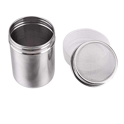 Honbay Stainless Steel Chocolate Shaker Icing Sugar Powder Cocoa Flour Coffee Sifter Cooking Tools Lid Chocolate Shaker Cocoa - Image 1