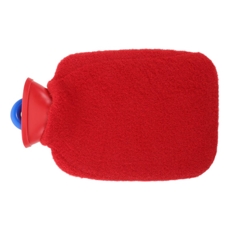 Cute Hot Water Bottle for Women: 800ml Portable Water Injection Heating Bag - Red Refillable Hand Warmer - Reusable Soft Warm Pouch for Winter - Image 3