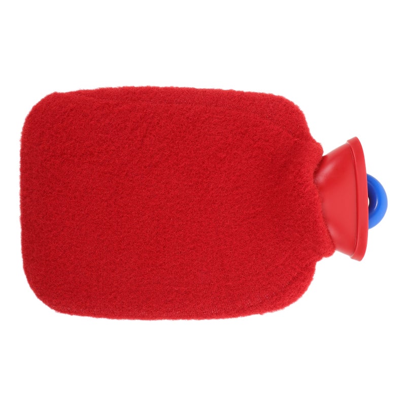 Cute Hot Water Bottle for Women: 800ml Portable Water Injection Heating Bag - Red Refillable Hand Warmer - Reusable Soft Warm Pouch for Winter - Image 4