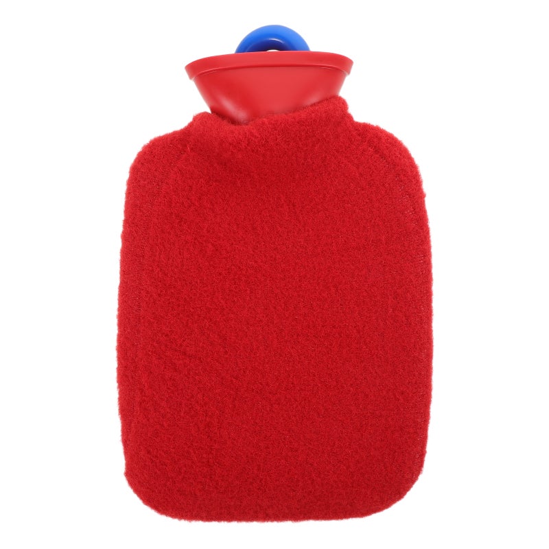 Cute Hot Water Bottle for Women: 800ml Portable Water Injection Heating Bag - Red Refillable Hand Warmer - Reusable Soft Warm Pouch for Winter - Image 5