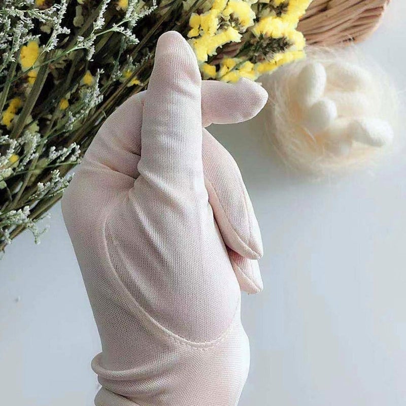 Silk Moisturizing Gloves Overnight Lotion Application Hydrating Skin Care Hand Treatment - Image 5