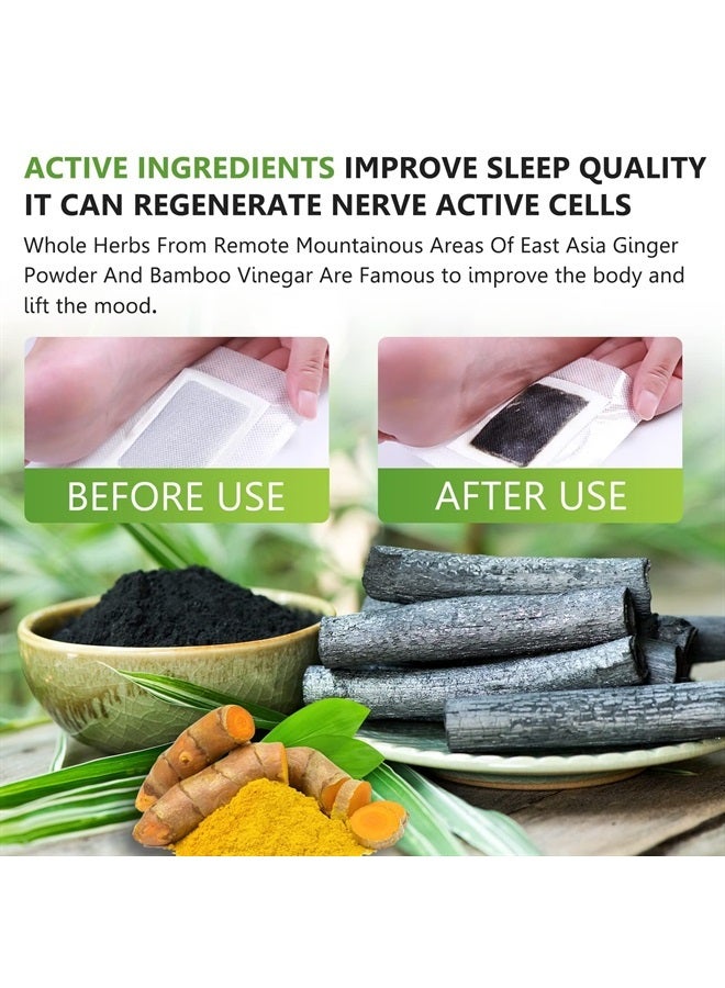 Tudiqe 20PCS Foot Pads, Natural Bamboo Vinegar Ginger Powder, Easy to Use and Feel Better, Ginder Foot Pads for Relaxation, Relieve Stress, Improve Sleep, Pain Relief  - Image 2