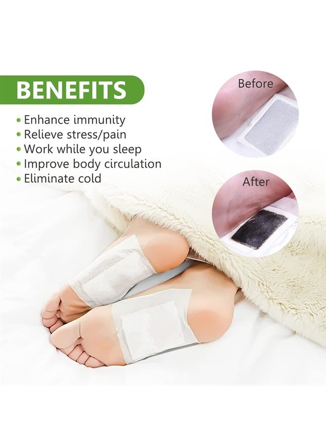 Tudiqe 20PCS Foot Pads, Natural Bamboo Vinegar Ginger Powder, Easy to Use and Feel Better, Ginder Foot Pads for Relaxation, Relieve Stress, Improve Sleep, Pain Relief  - Image 5