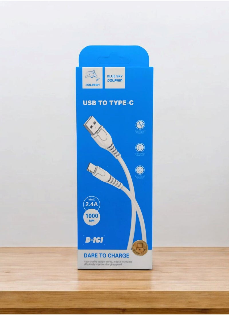 Dolphin Fast Charging High Quality 2.4A Type-C Cable  - Image 1