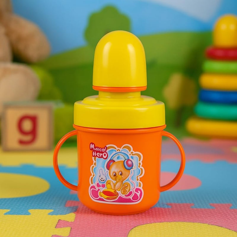 Nabhya كوب شرب للأطفال من نابيها هيبو مصنوع من الفولاذ المقاوم للصدأ بسعة 250 مل (برتقالي - 250 مل) - Image 4