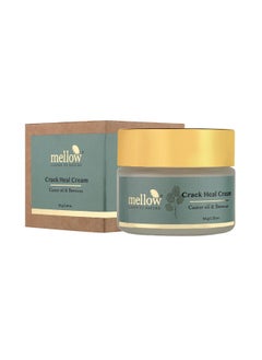 MELLOW Herbal Crack Heal Cream With Beeswax, Til & Arandi Oil To Repair Rough & Cracked Heels, Ayurvedic Foot Healing Cream, Gmo, Paraben & Silicone Free, Ayush Certified [50 Gm]  - Image 1
