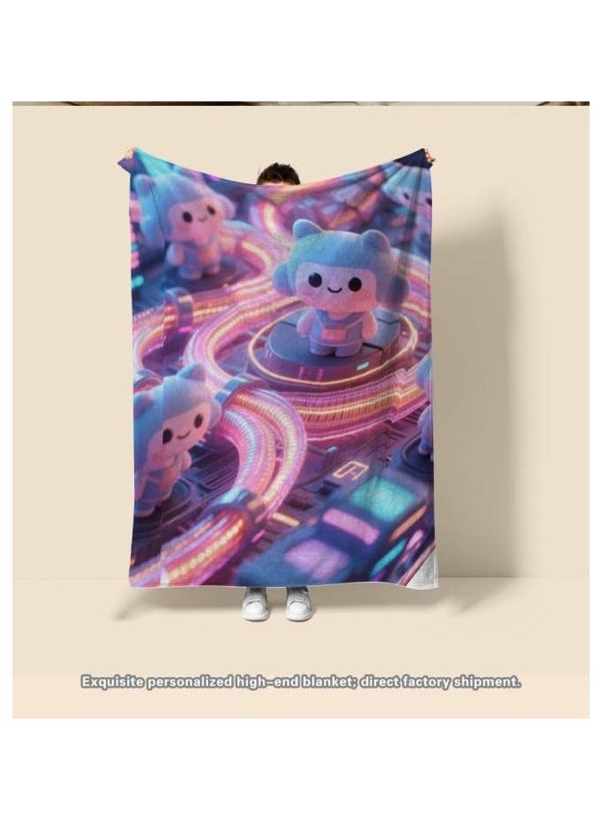 general Flannel thin blanket (warm and comfortable, suitable for sleep, gaming, dust removal and sandproof) 150cm*200cm - 1170 - Image 4